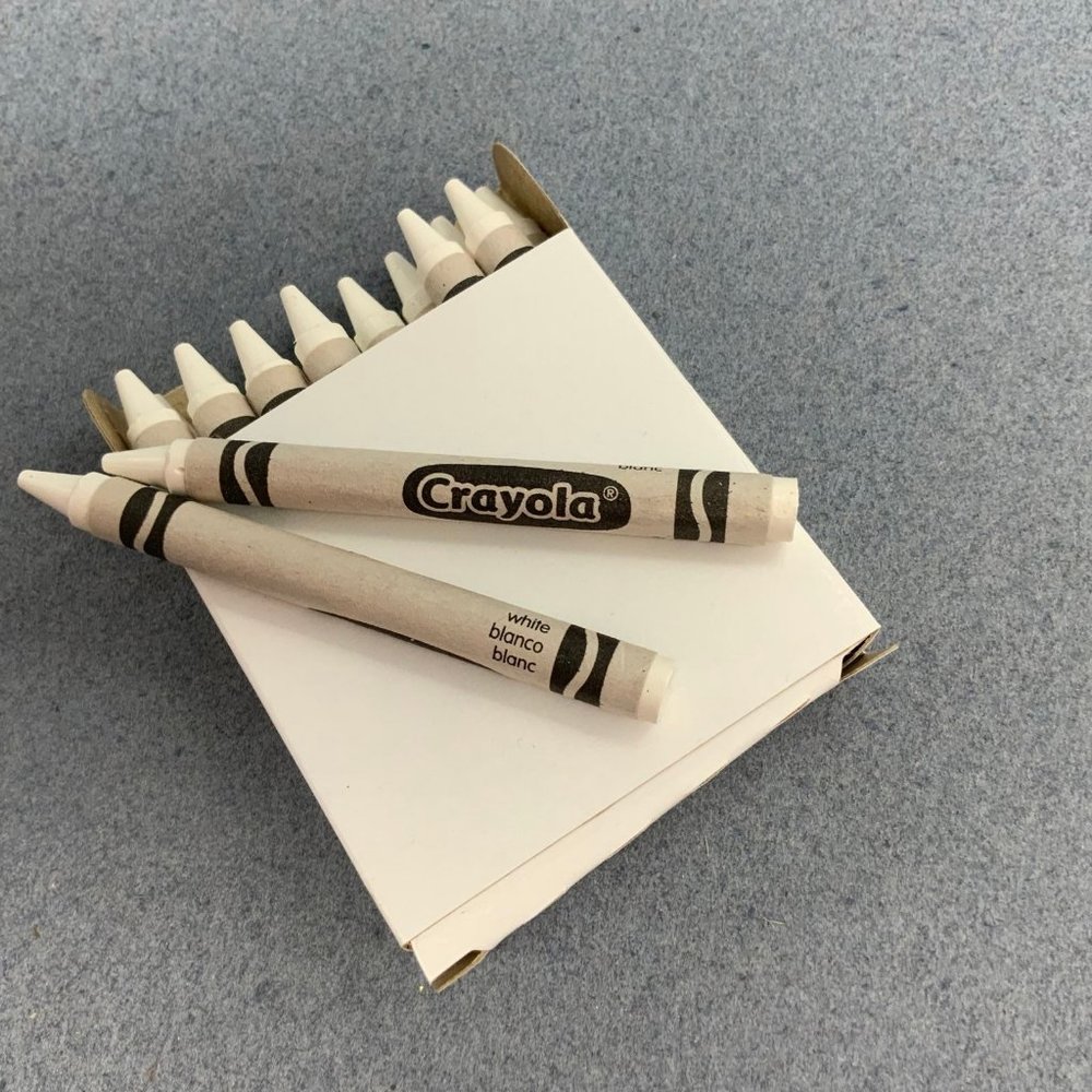 Crayola Crayons Lot of 16 Standard Size White Blanco Blanc BTS